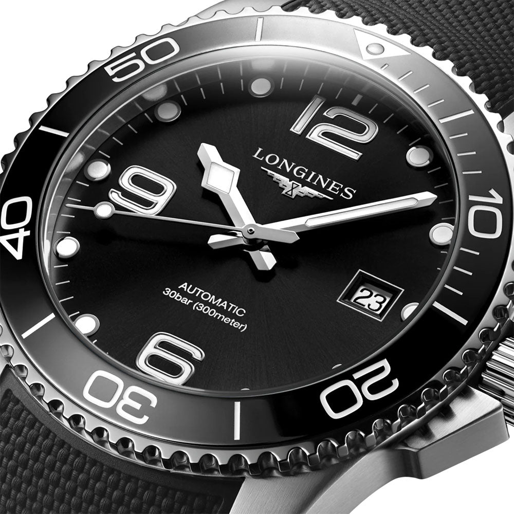 Longines Hydroconquest Sunray Black Dial Automatic Watch | L37814569