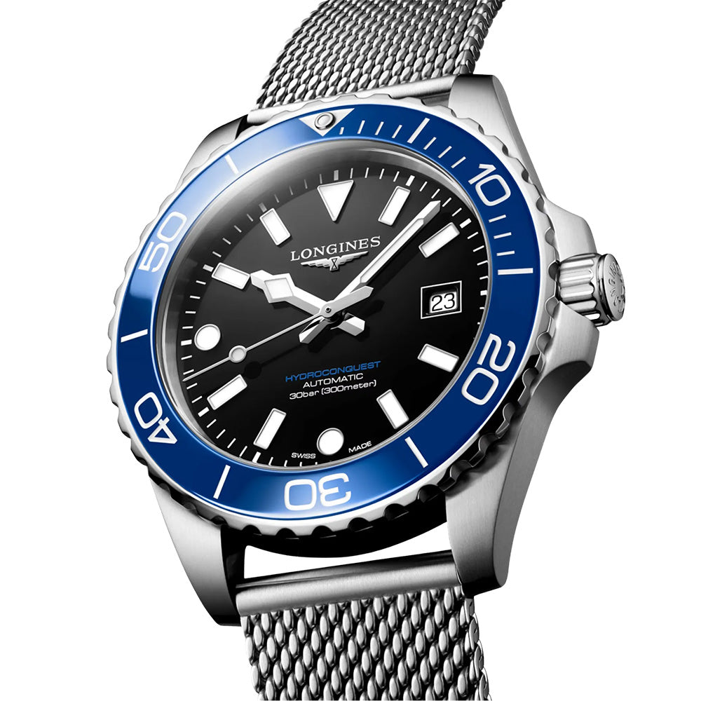 Longines Hydroconquest 42mm Black Dial Automatic Watch | L37884906