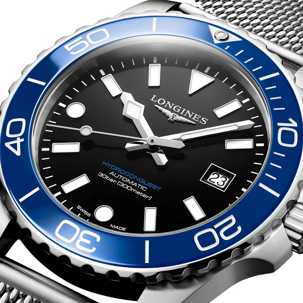 Longines Hydroconquest 42mm Black Dial Automatic Watch | L37884906