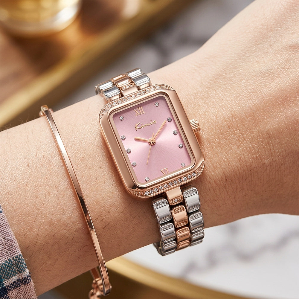 Kimio Vintage Rectangle Dial Ladies Watch | K6678S