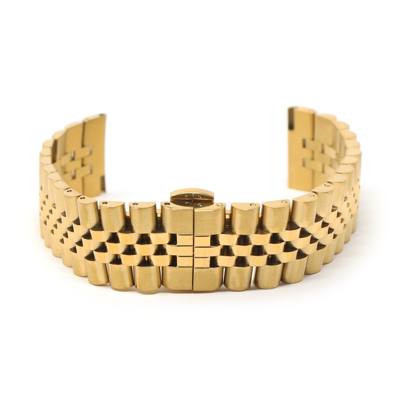 Cavern Gold Tone 22mm Curved Jubilee Watch Bracelet