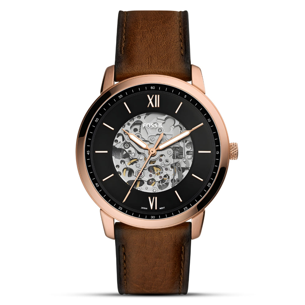 Fossil Men's Neutra Automatic Stainless Steel and Eco Leather ME3195