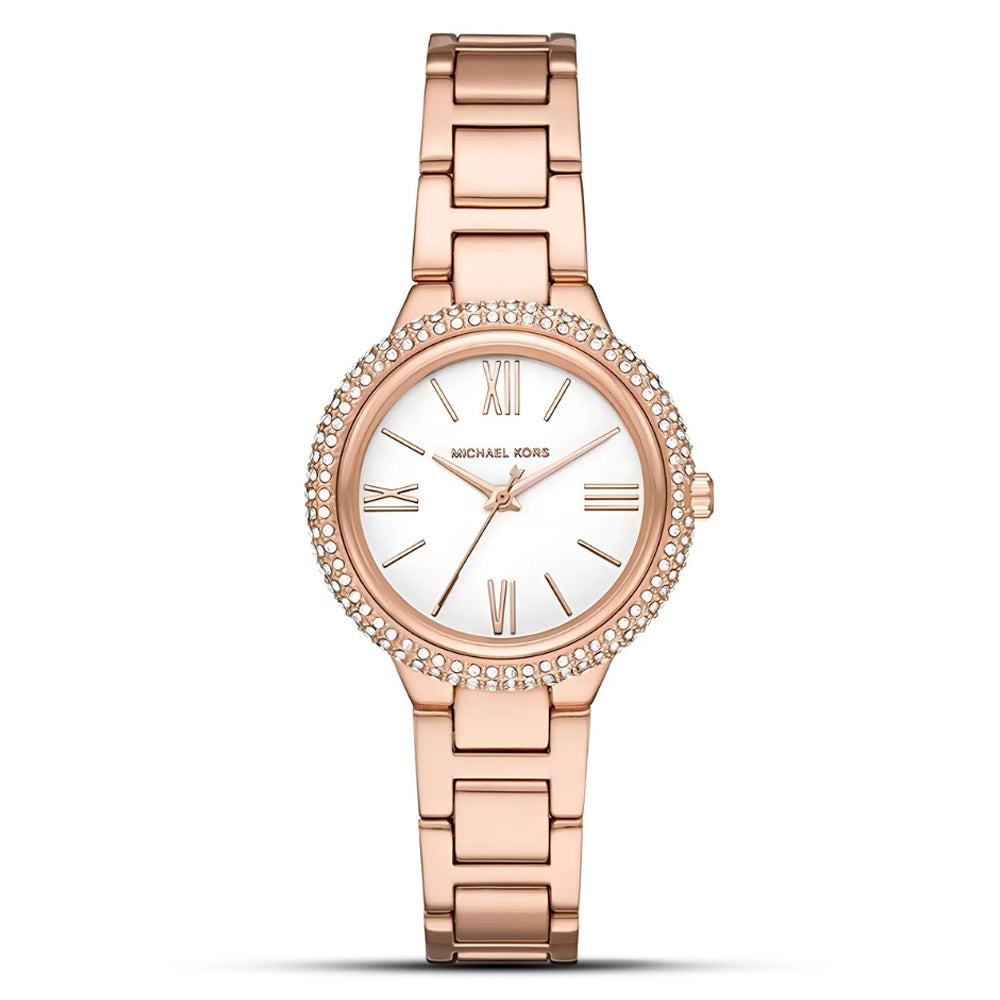 Michael Kors Melissa White Dial Rose Gold Tone Ladies Watch | MK4460
