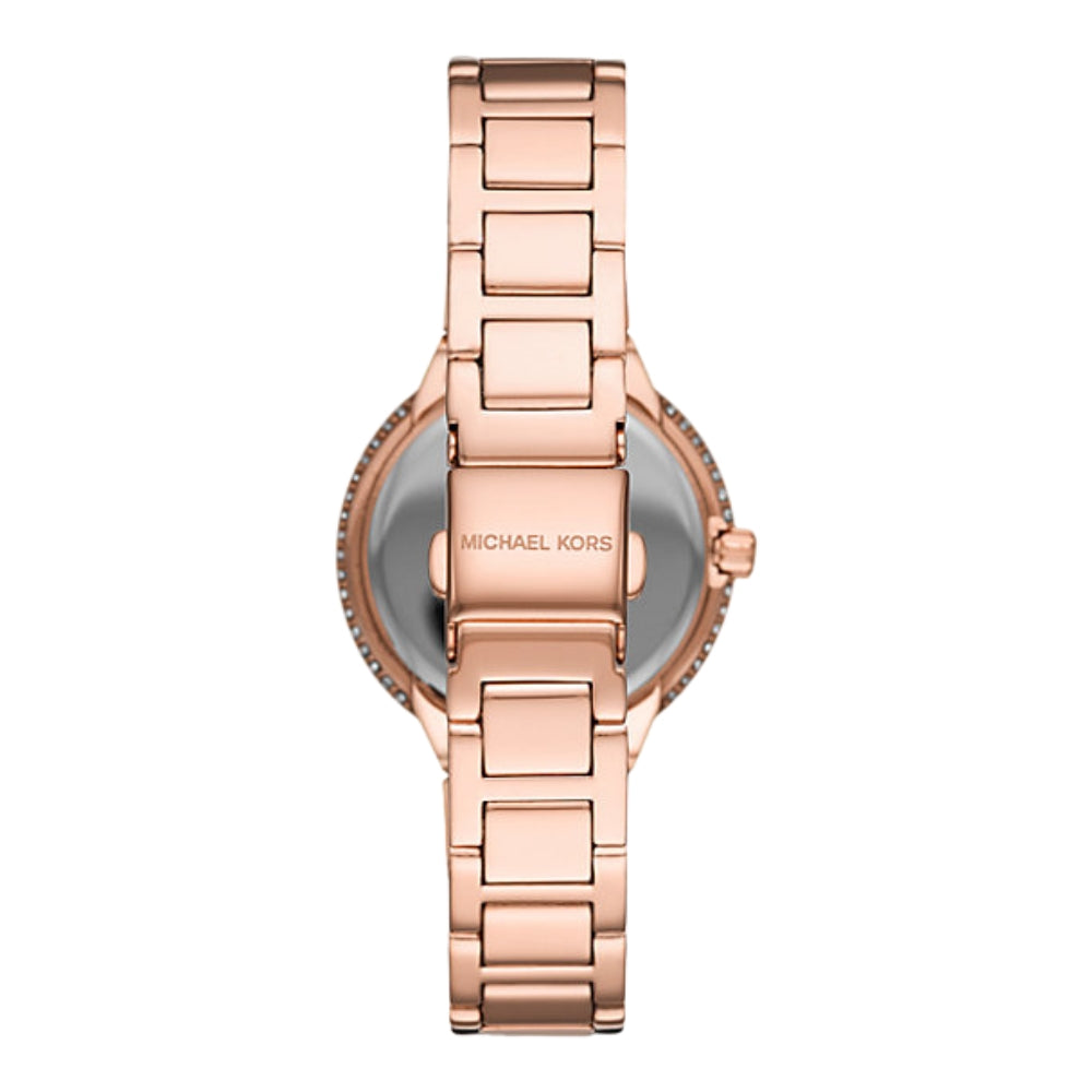 Michael Kors Melissa White Dial Rose Gold Tone Ladies Watch | MK4460