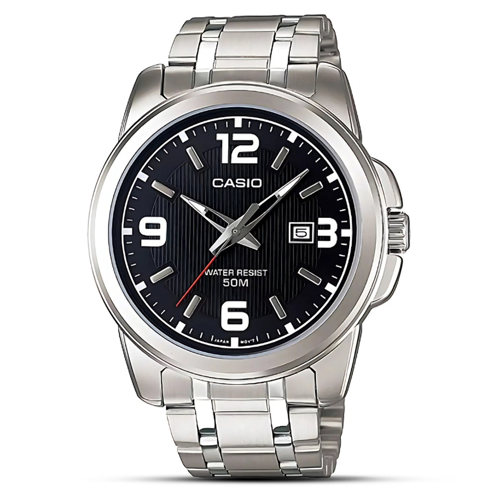 CASIO ENTICER BLACK DIAL MEN'S WATCH | MTP-1314D-1AVDF