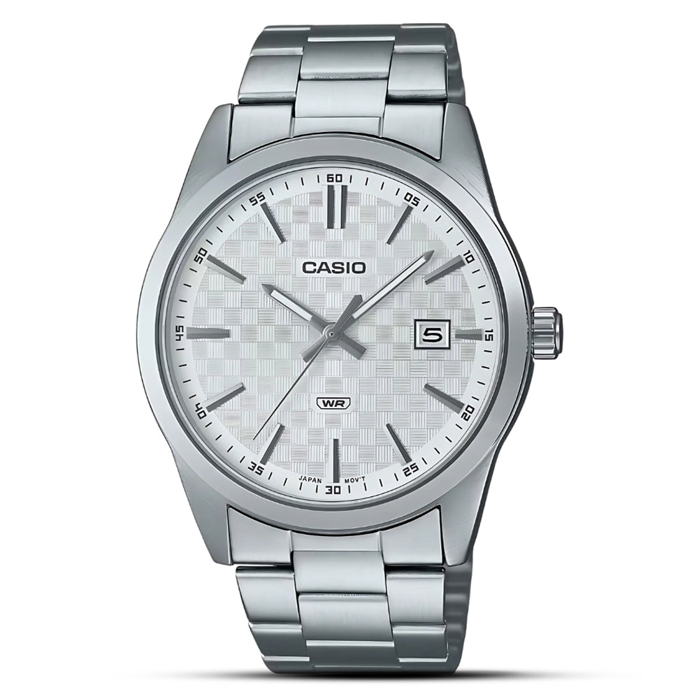 Casio Analog White Chess Dial Men's Watch | MTP-VD03D-7AUDF