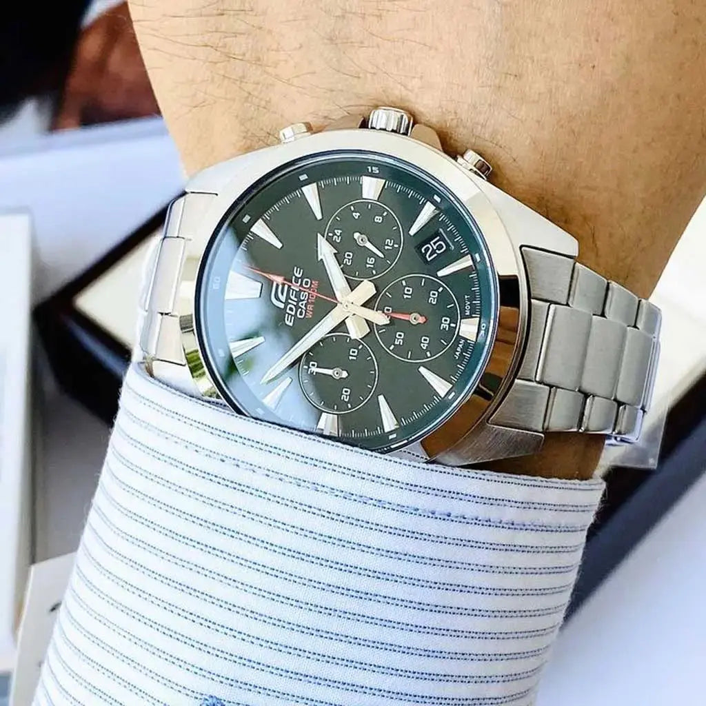 Casio Edifice Chronograph Green Dial Men's Watch| EFV-630D-3AVUDF