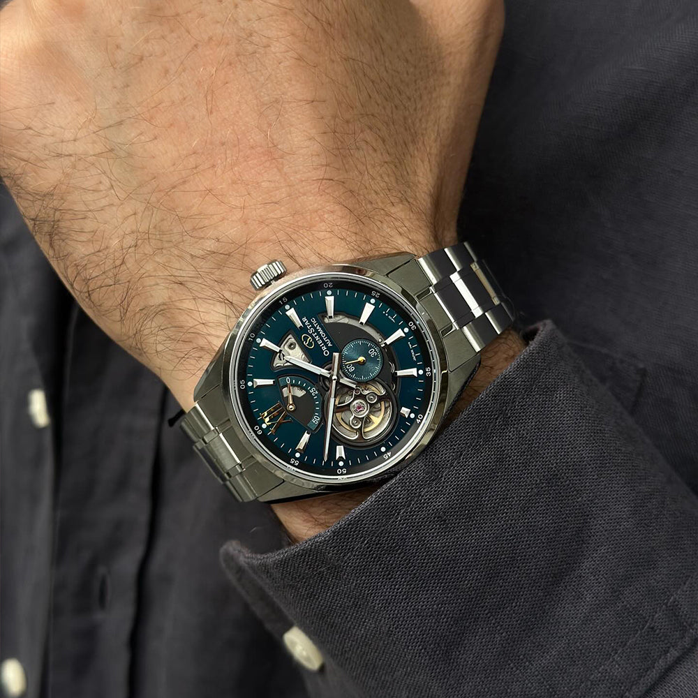 Orient Star Modern Skeleton Green Dial Automatic Watch RK-AV0134E