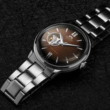 ORIENT HELIOS OPEN HEART AUTOMATIC BROWN DIAL MEN'S WATCH| RA-AG0027Y