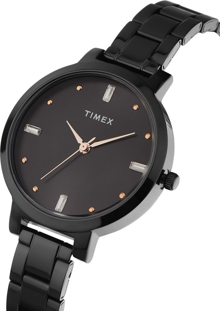 TIMEX ANALOG BLACK DIAL WOMEN'S WATCH| TWHL41SMU14