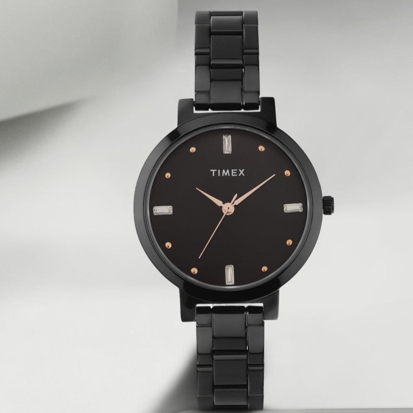 TIMEX ANALOG BLACK DIAL WOMEN'S WATCH| TWHL41SMU14