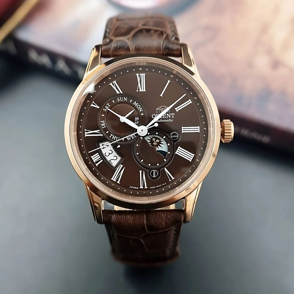 Orient Sun and Moon Brown Dial Men's Watch| RA-AK0009T30B