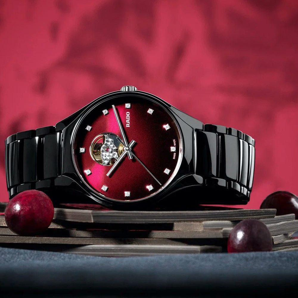Rado True Round Secret Deep Red Dial Unisex Watch | R27107742