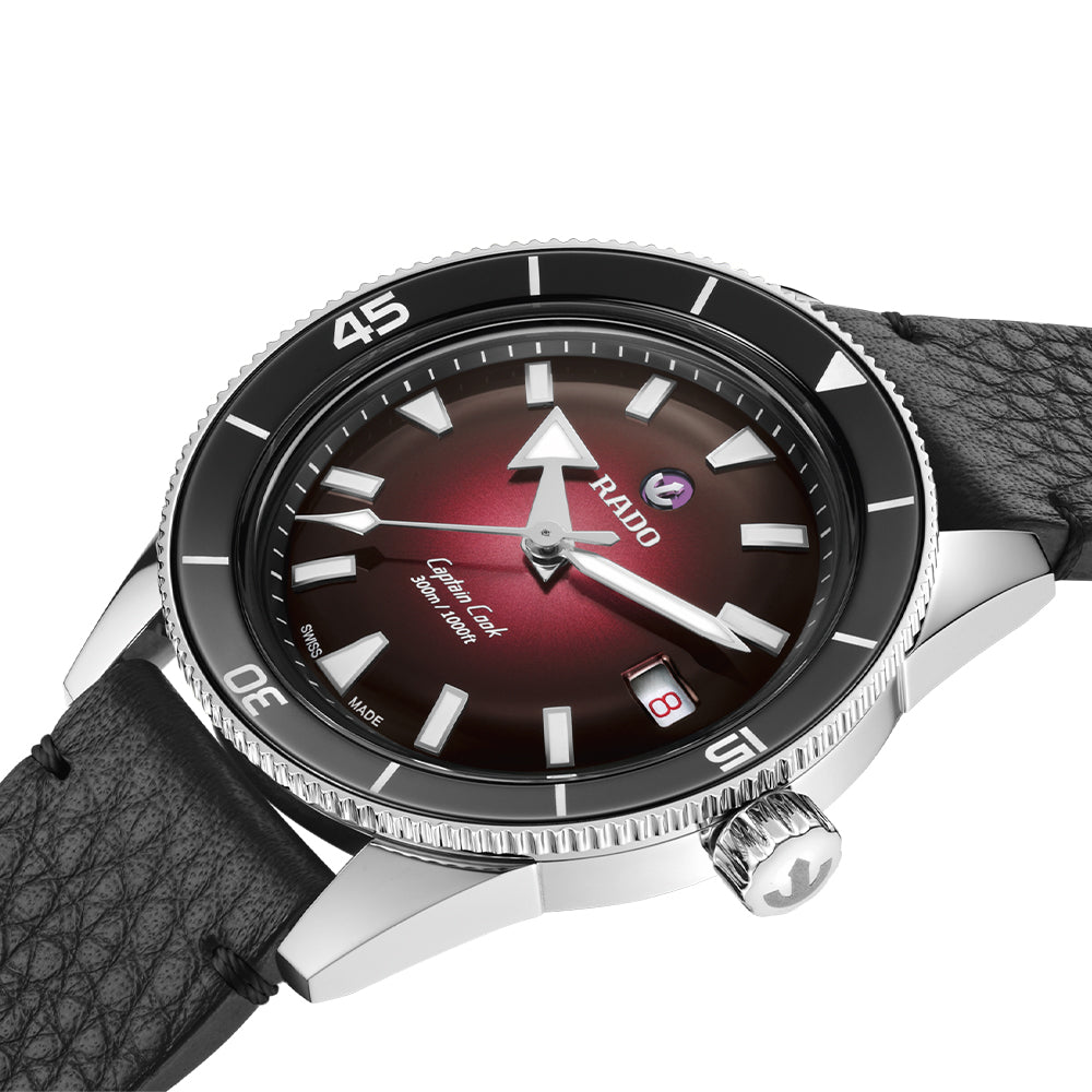 Rado Captain Cook Automatic Burgundy Gradient Dial Men's Watch | R32223408
