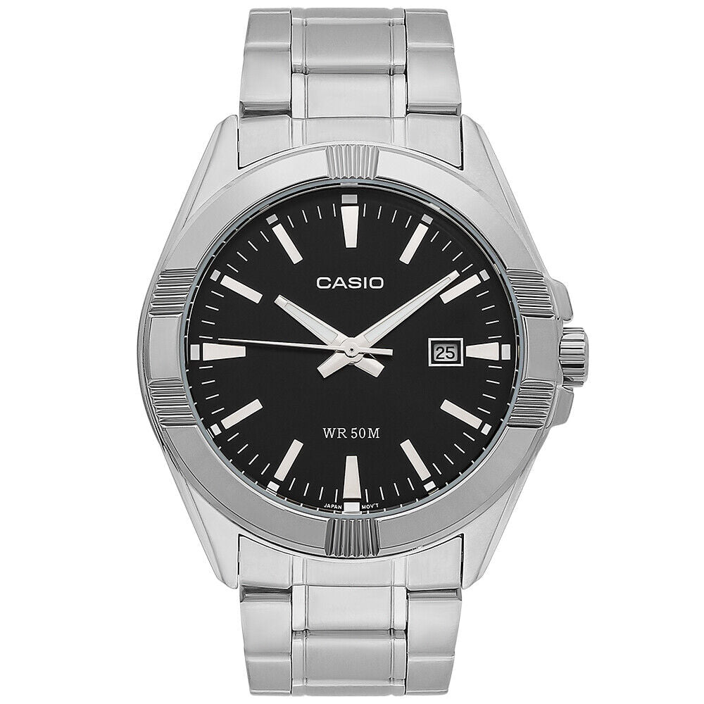 Casio Enticer Date Stainless Steel Men's Watch| MTP-1308D-1AVDF