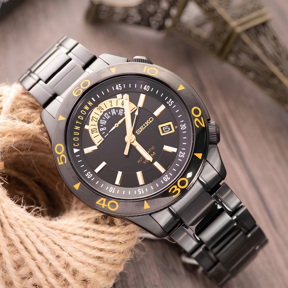 Seiko Black Dial Superior Automatic Men's Watch SSA187K1