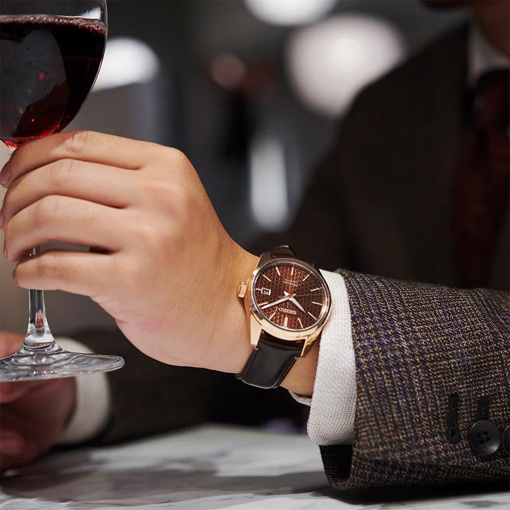 Seiko Presage Sharp Edge Brown Dial Watch SPB170J1