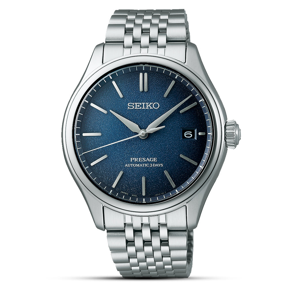 Seiko Presage Classic Series "Shiro-Iro" Automatic Blue Dial Watch SPB525J1