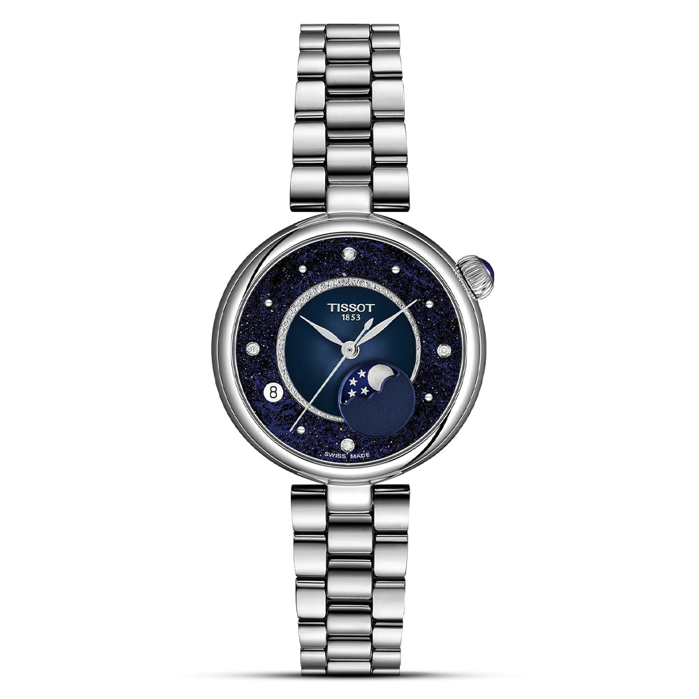 Tissot Desir Blue Dial Moonphase Ladies Watch T152.223.11.496.00