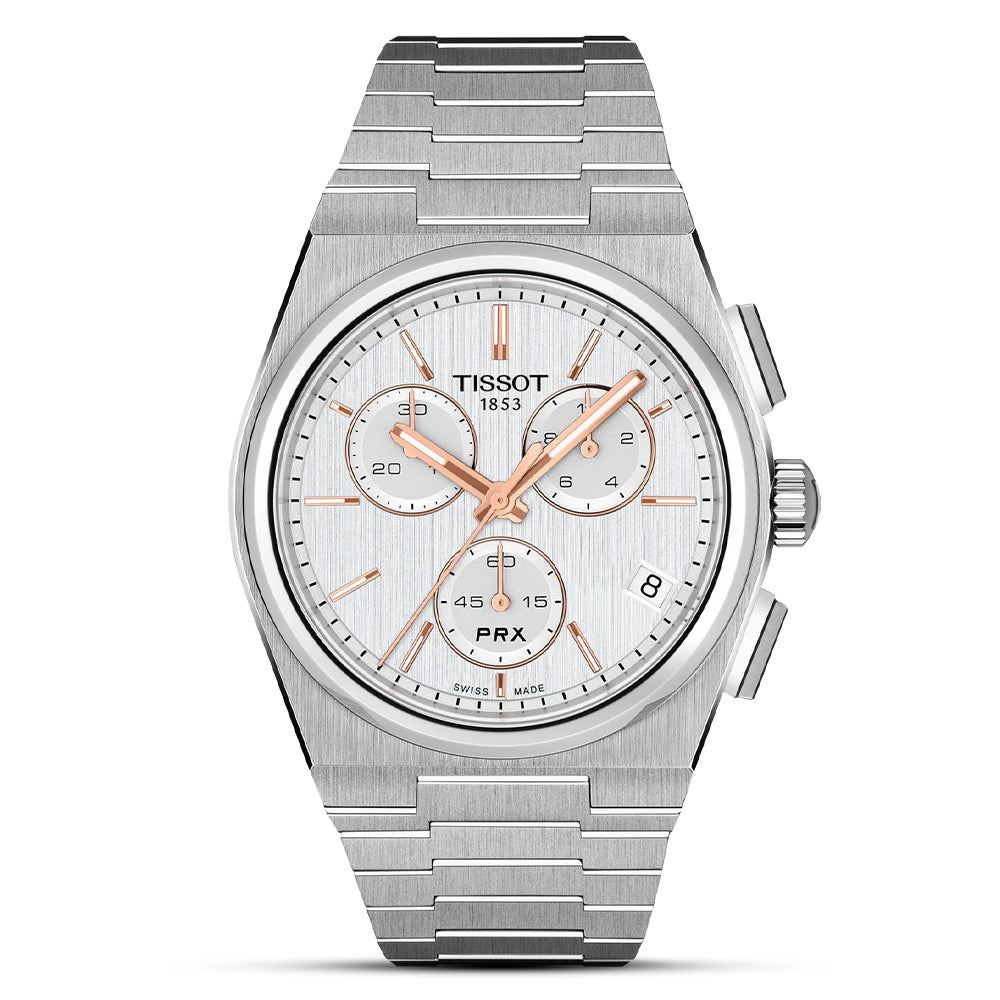 Tissot PRX Quartz Chronograph White Dial Watch | T137.417.11.031.00