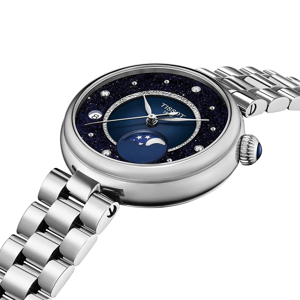 Tissot Desir Blue Dial Moonphase Ladies Watch T152.223.11.496.00
