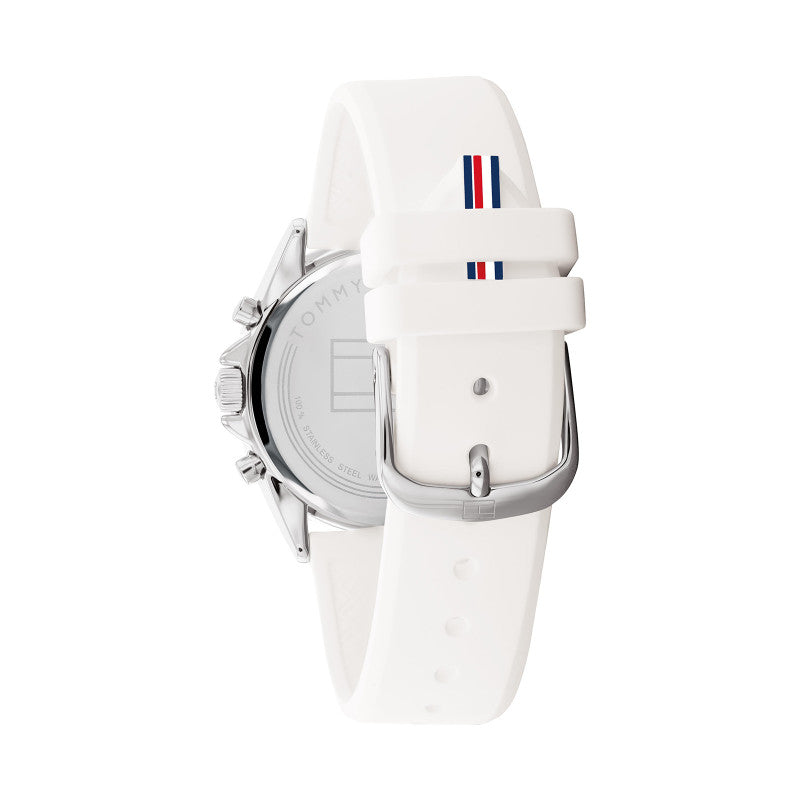 TOMMY HILFIGER WOMEN'S WHITE SILICONE STRAP TH1782388
