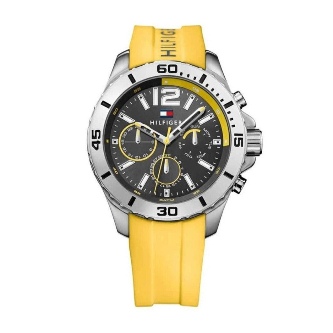 Tommy Hilfiger Men's Nolan Yellow Rubber Strap Watch TH1791144