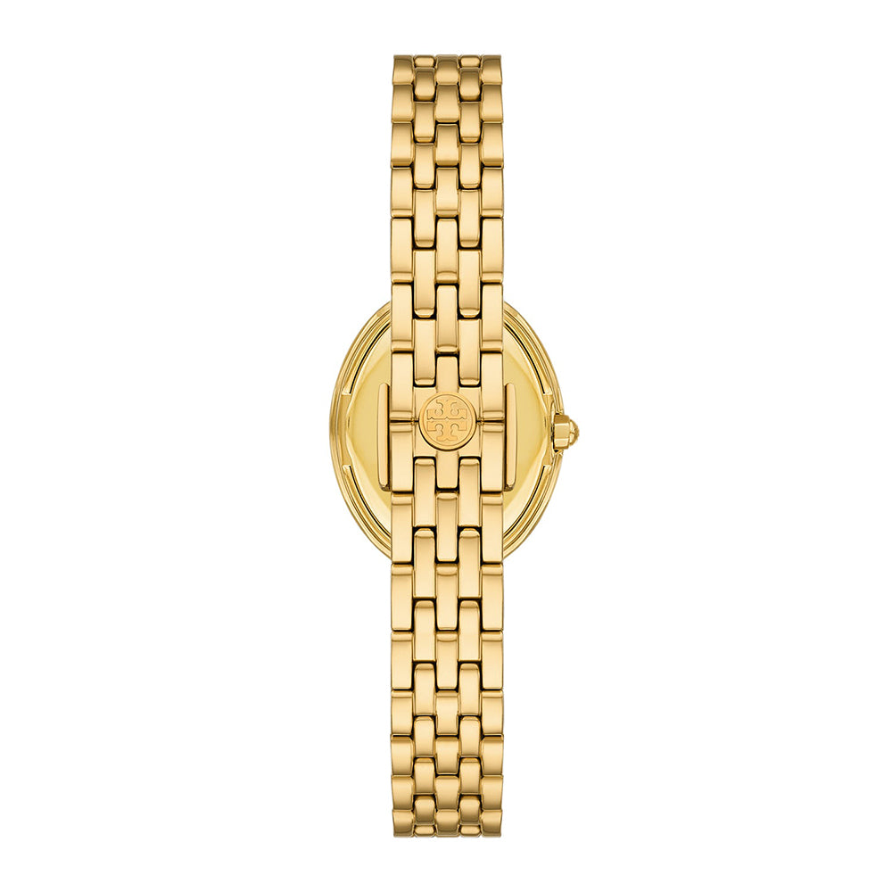 Tory Burch The Oval Gold-Tone Stainless Steel Ladies Watch TBW6032