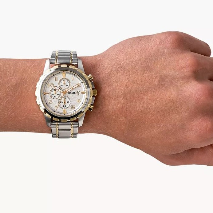 Fossil Dean Chronograph Two-Tone Stainless Steel Men's Watch| FS4795