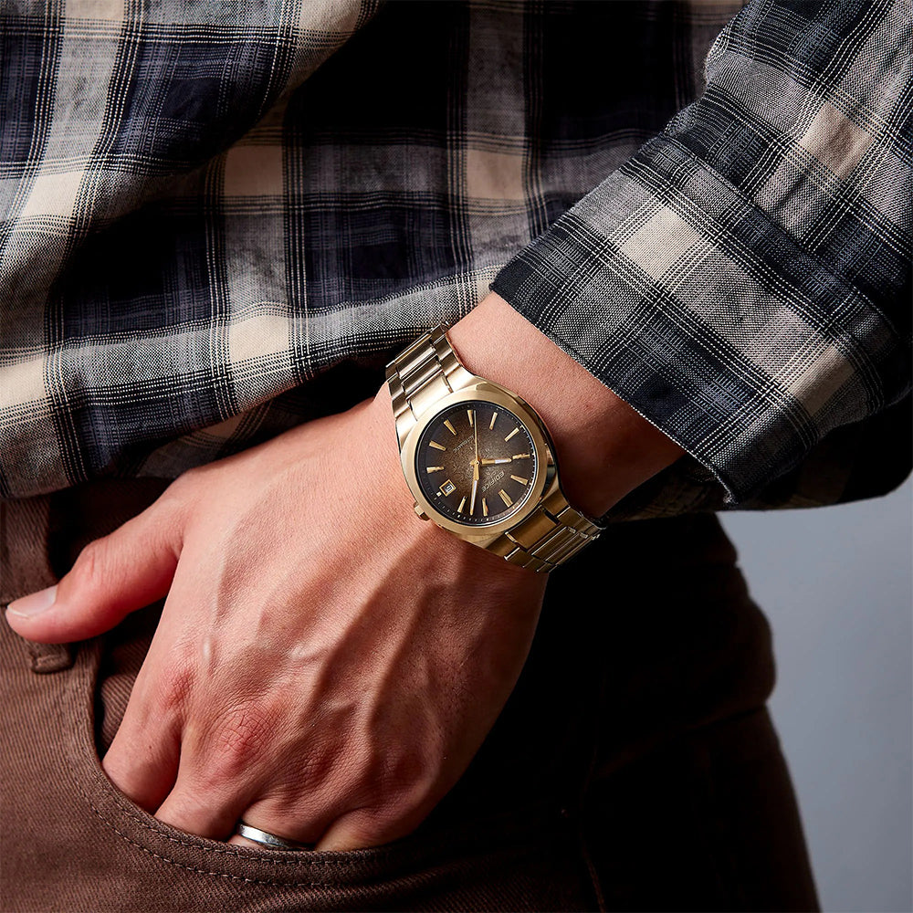 Casio Edifice Gold Tone Brown Dial Automatic Watch | EFK-200DG-5ADR