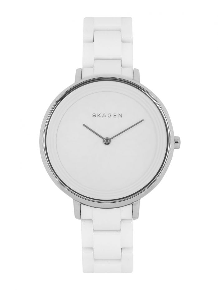 Skagen Ditte White Ceramic Bracelet Ladies Watch SKW2300 - Time Access store