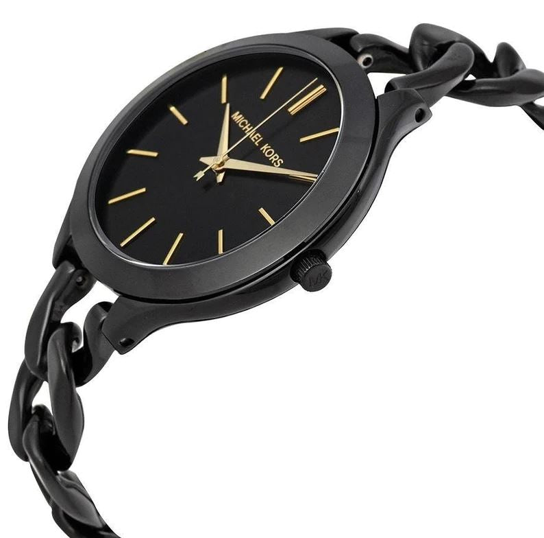 Michael Kors Slim Runway Twist Black Women's Watch| MK3317
