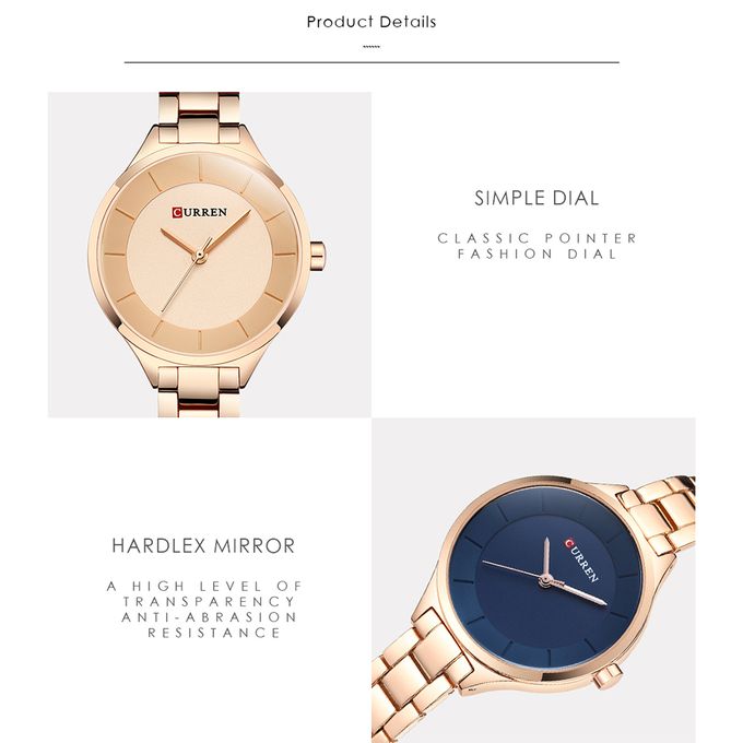 Curren 9015 Women Watch Quartz Movement Wrist Watch Simple - Time Access store