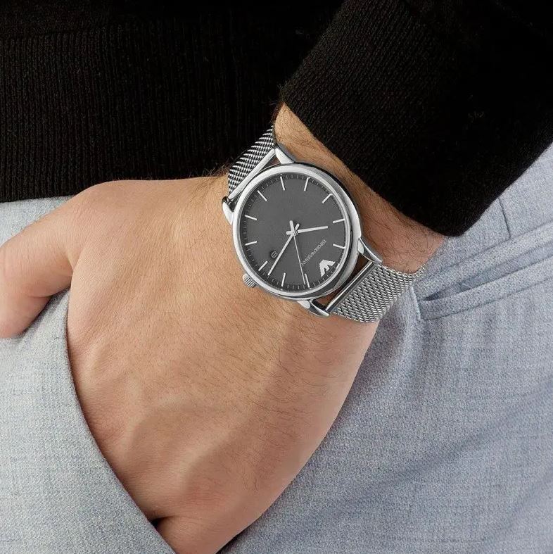 Emporio Armani Men's Watch Luigi Silver GREY | AR11069