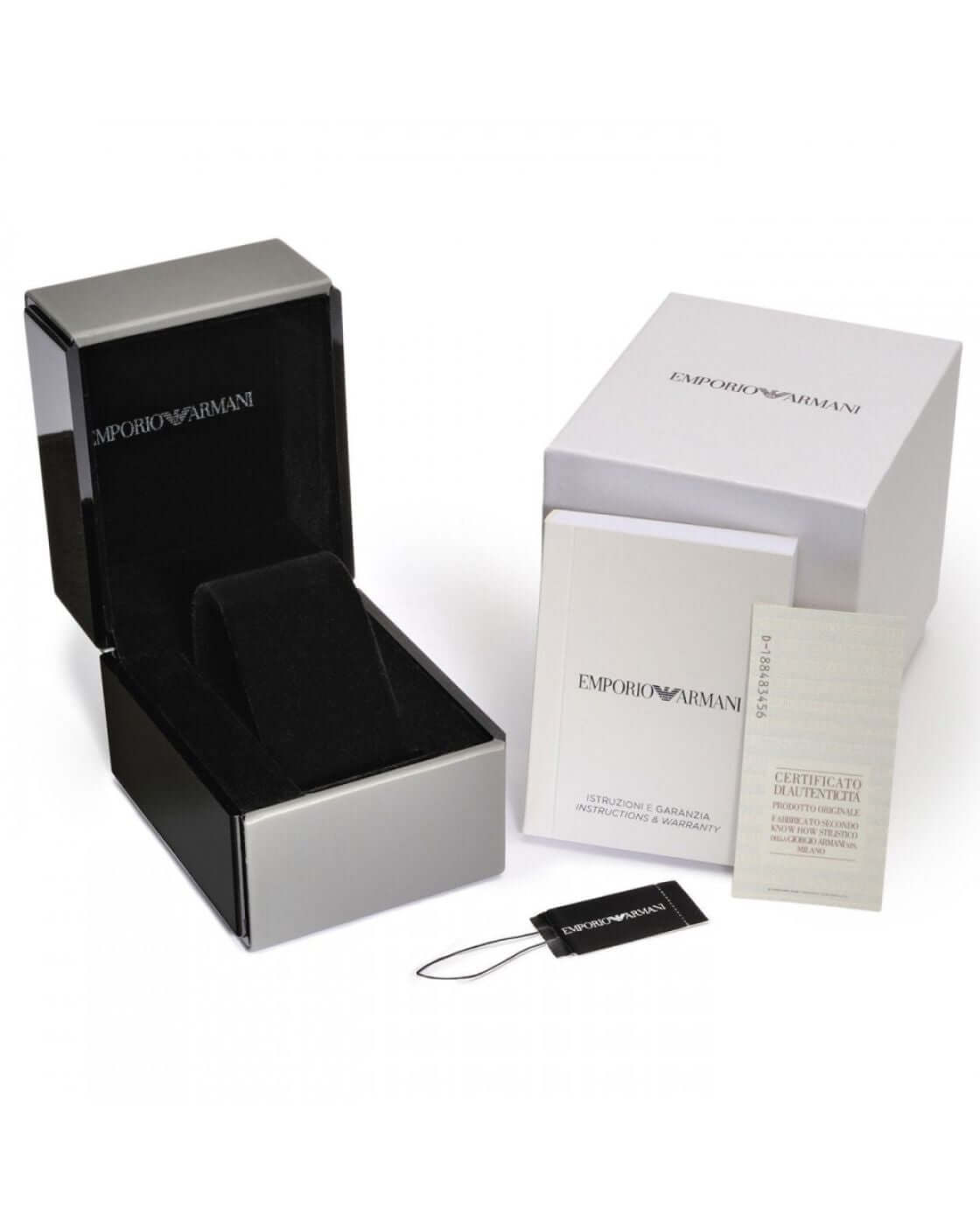 Emporio Armani Chronograph Brown Leather Watch | AR11486