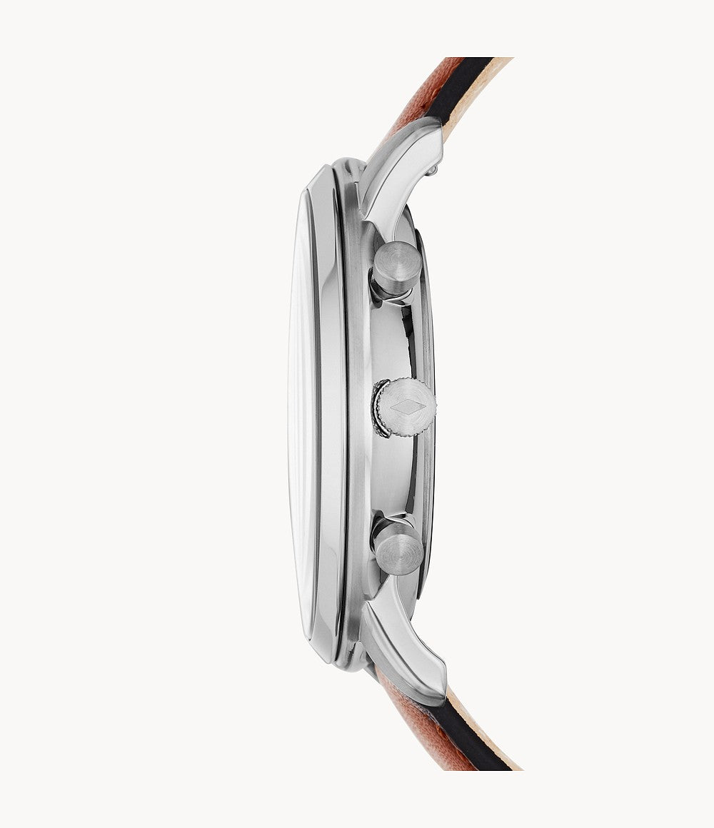 fossil FS5453 Neutra Chronograph Brown Leather Watch - Time Access store