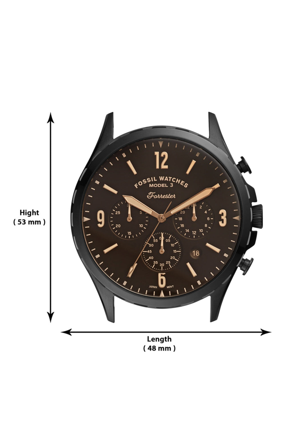 Forrester Chronograph Brown Leather Watch FS5608 - Time Access store