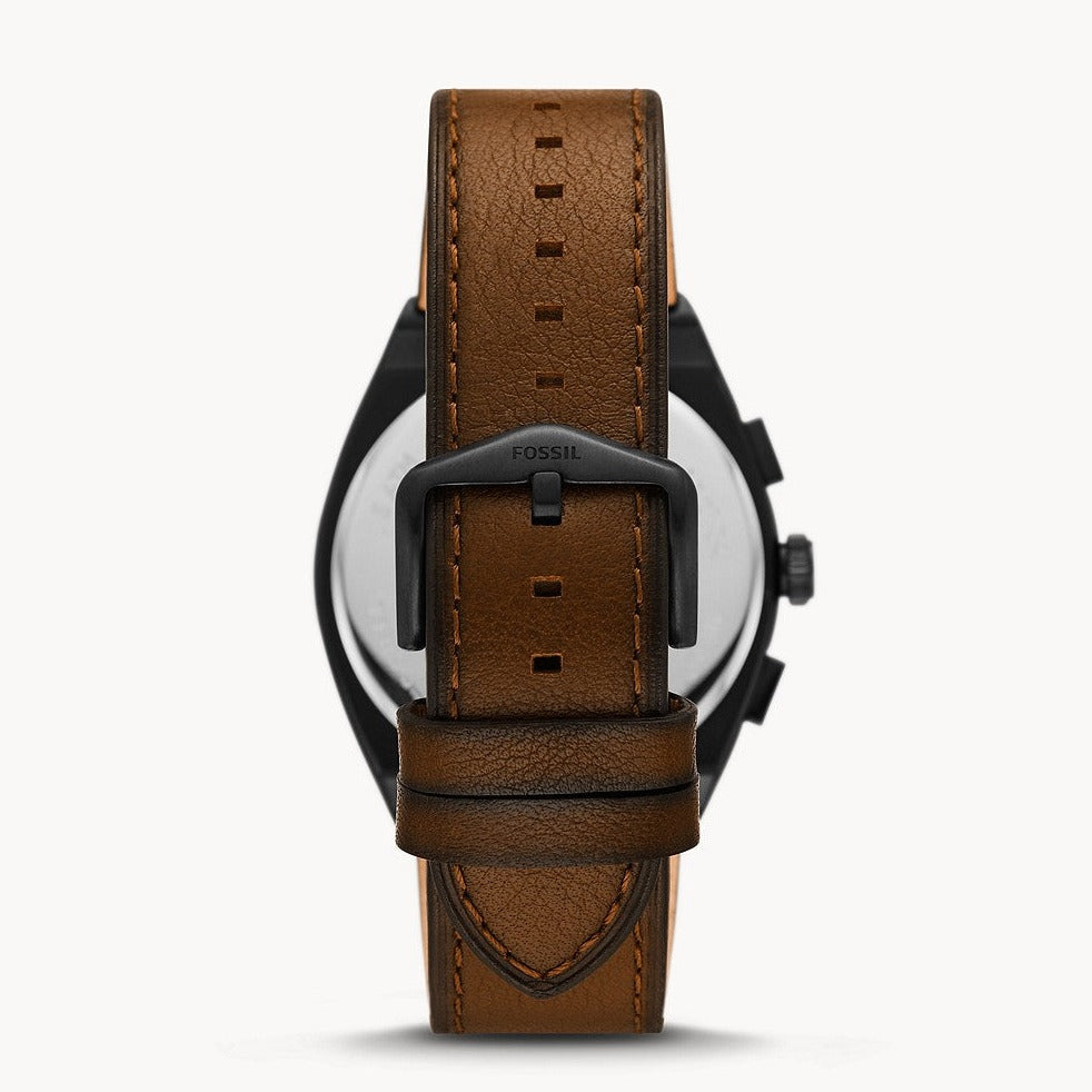 Fossil Everett Chronograph Brown LiteHide™ Men's Watch | FS5798