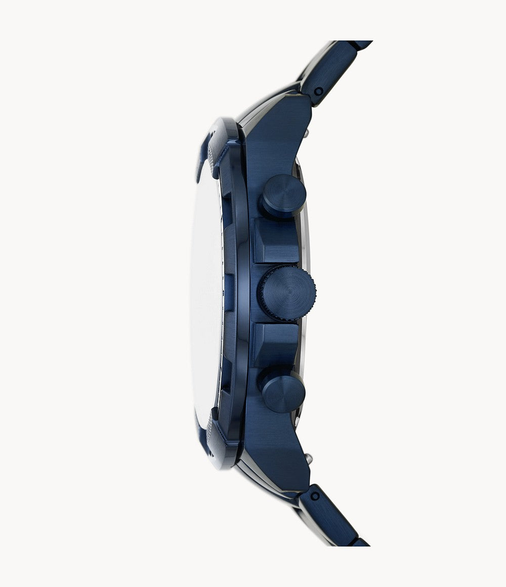 Fossil Bronson Chronograph Navy Stainless Steel Men's Watch | FS5916