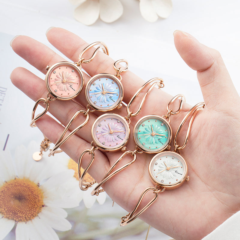 KIMIO K6463S special lady unique quartz watch steel Strap waterproof watch fancy ultra slim bracelet Simple Leisure wrist watch - Time Access store