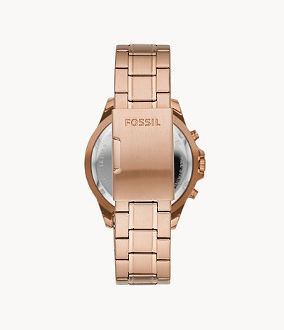 Fossil Limited Edition Garrett Chronograph Rose-Gold-Tone Stainless-Steel Watch - Time Access store