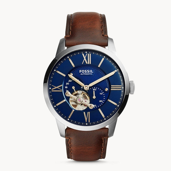 Fossil Townsman Automatic Brown Leather Men's Watch| ME3110