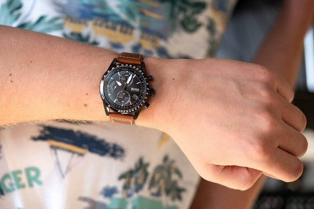 Hugo Boss Mens Chronograph Watch 1513851 Pilot Edition - Time Access store