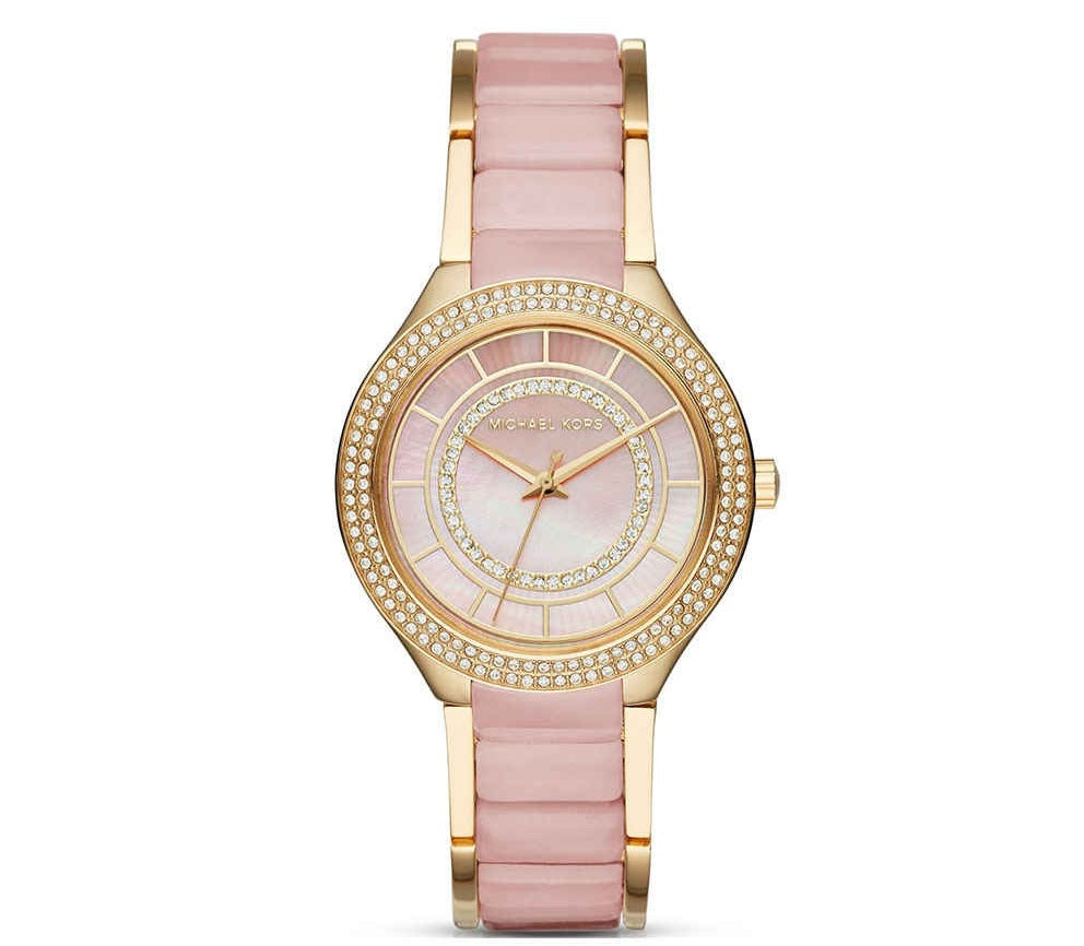 Michael Kors Women's Kerry PINK Gold-Tone Watch MK3508 - Time Access store