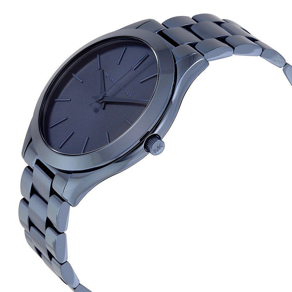 Michael Kors Slim Runway Navy Blue Stainless Steel Analog Quartz Watch - MK3419 - Time Access store