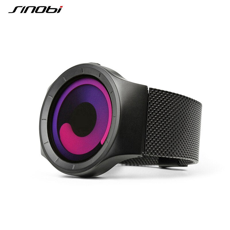 Sinobi Men's Rotational Watch Stainless Steel Mesh Strap 11S9659G04 - Time Access store