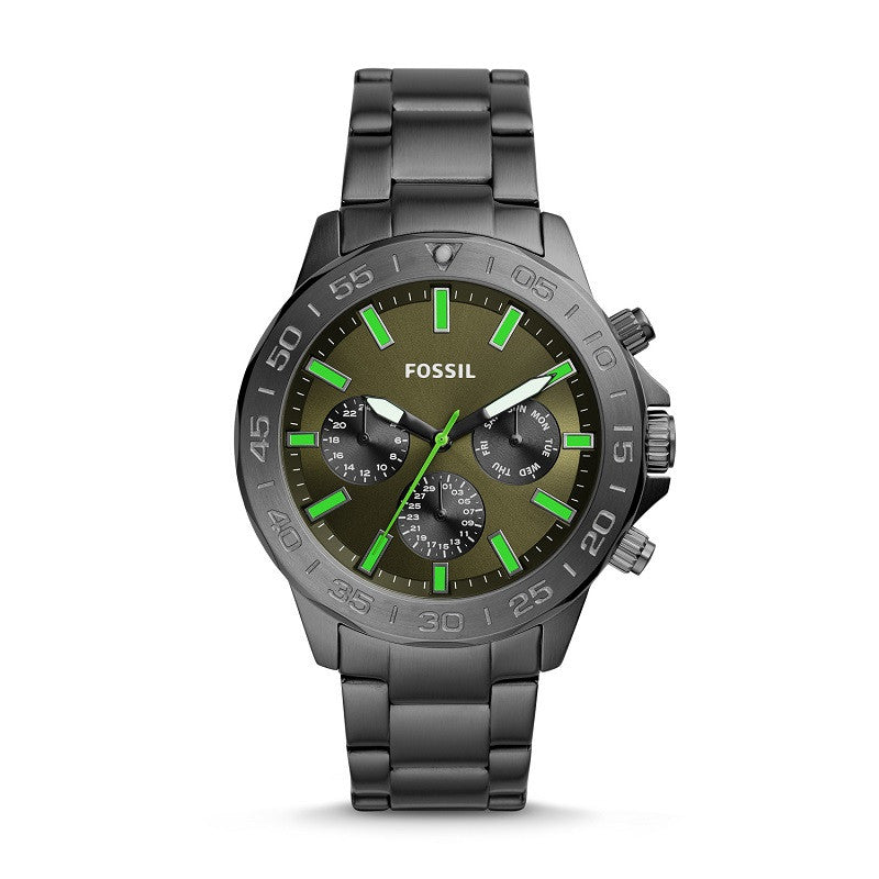 Fossil Ban-non Multi function Smoke stainless steel Men's Watch BQ2504 - Time Access store