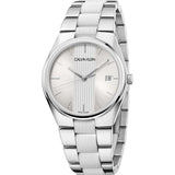 Calvin Klein Contrast Silver-White Tone Quartz Men's Watch | K9E211K6