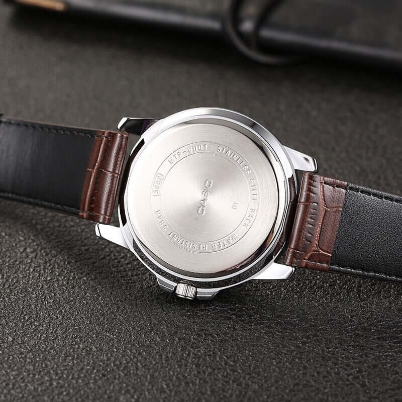 Casio Enticer Stainless Steel Black Dial Men's Watch | MTP-VD01L-1BV