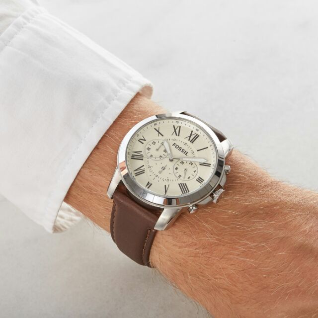 FOSSIL CHRONOGRAPH WHITE DIAL WATCH FOR MEN | FS4735